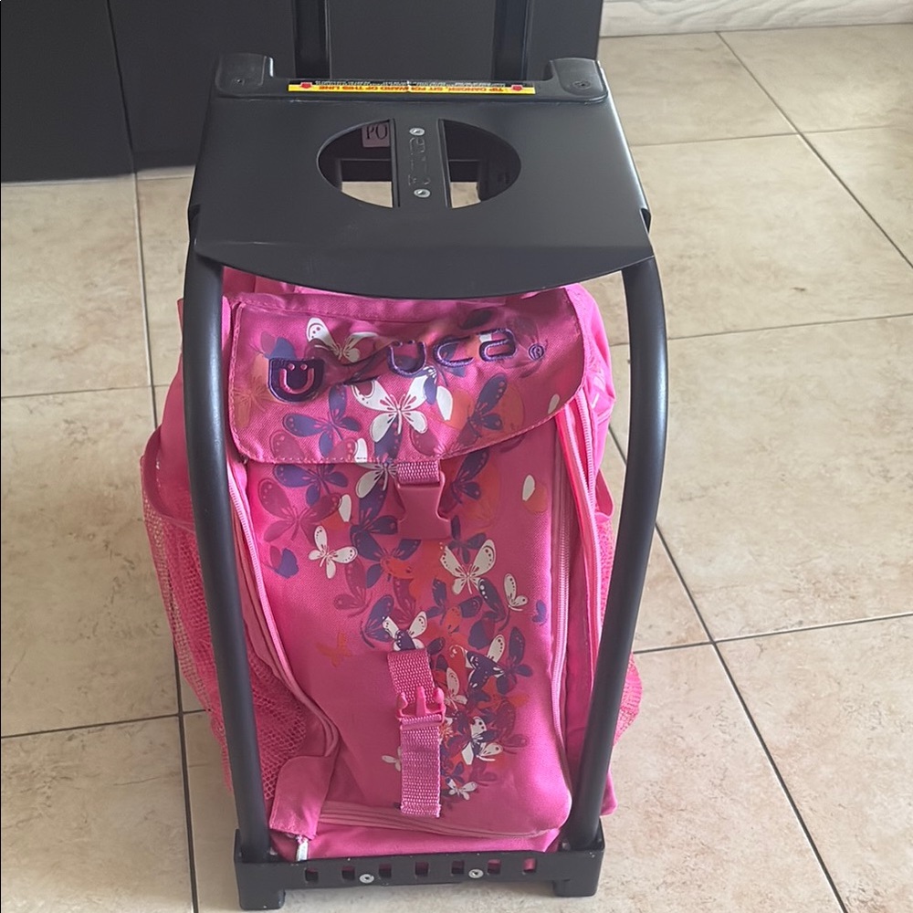 Pink butterfly ZUCA ice skating bag W /accessories